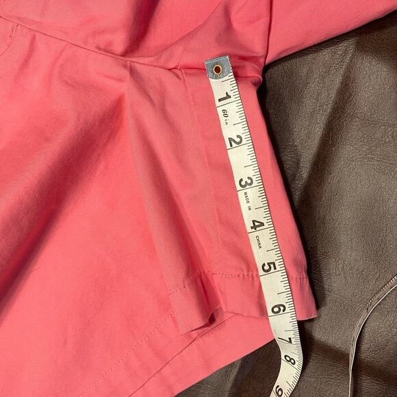 Talbots Stretch Chino Shorts Flat Front 6" Inseam Womens 10 Pink Golf Summer - Picture 14 of 14